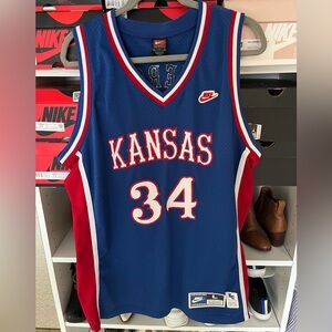 Nike Men’s Retro Kansas KU Paul Pierce Jersey Blue/Crimson/White Size Large